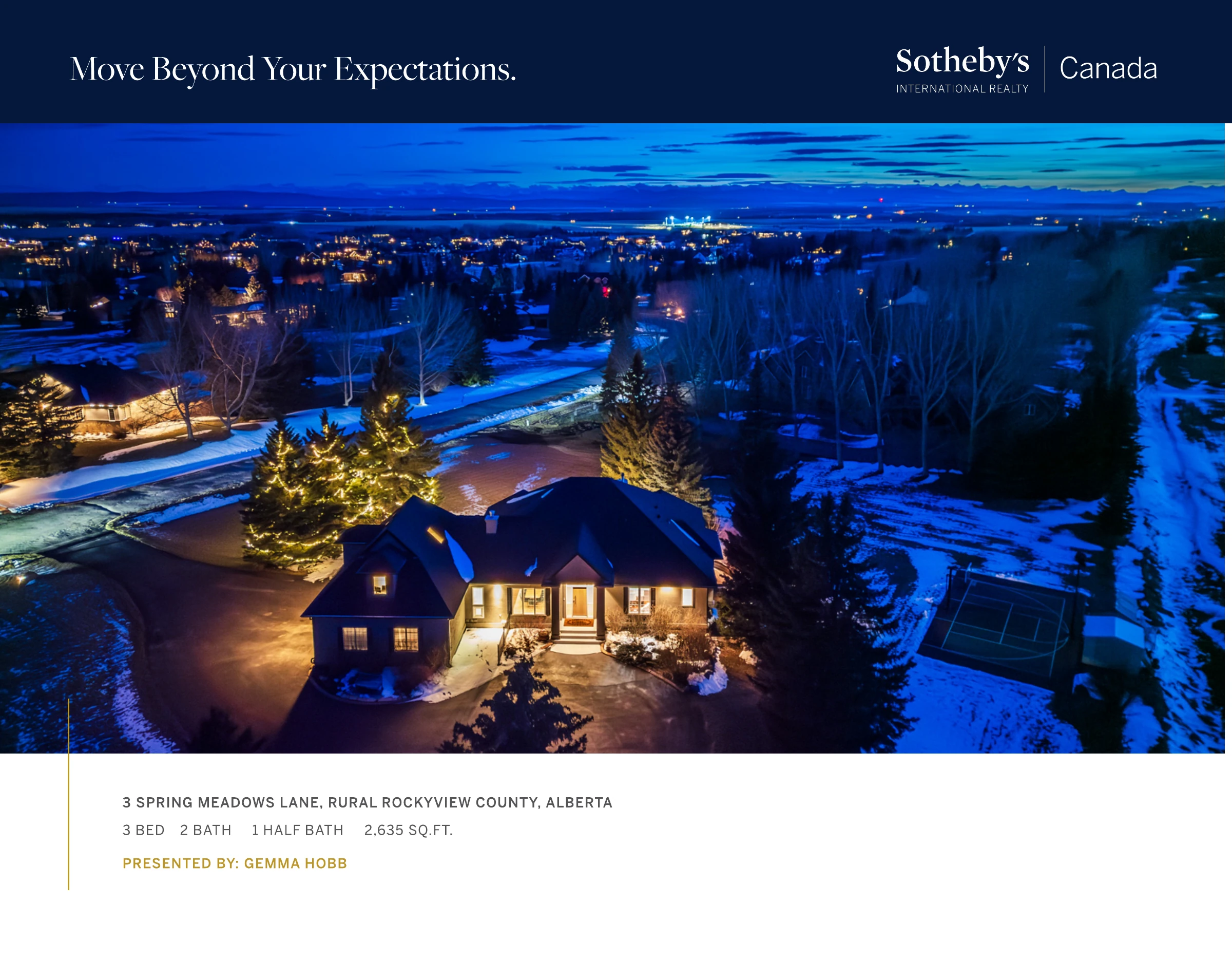 Original Sotheby’s brochure cover for 3 Spring Meadows Lane, presented by Gemma Hobb