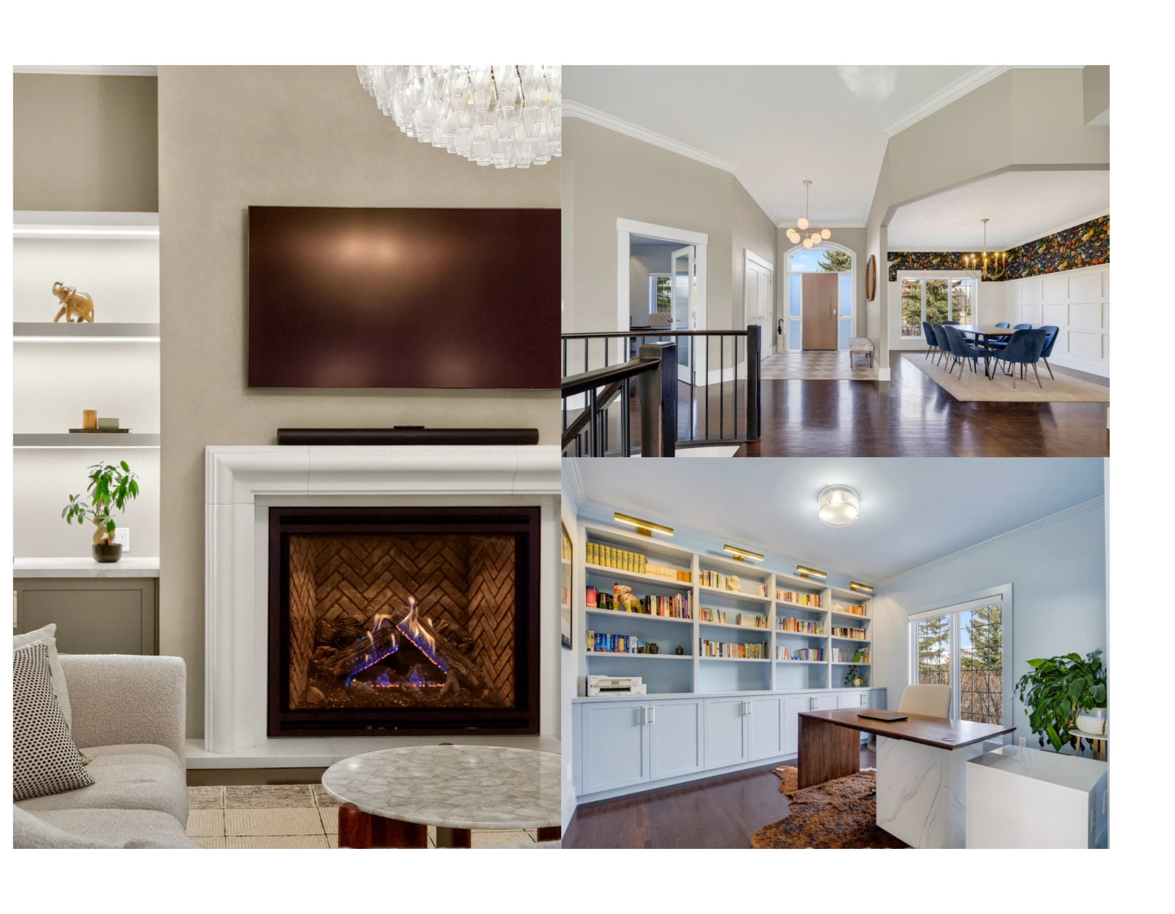 Interior photography from the original 3 Spring Meadows Lane brochure